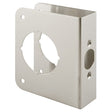 Prime-Line U 9589 Lock and Door Reinforcer, 2-3/8 in Backset, 1-3/8 in Thick Door, Brass, Stainless Steel, 4-1/2 in H