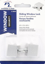 Prime-Line U 9800 Sliding Window Lock, 15/16 in L x 1/2 in W Backplate, Aluminum, Aluminum