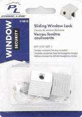 Prime-Line U 9810 Sliding Window Lock, 1-3/32 in L x 1 in W Backplate, Aluminum, Aluminum