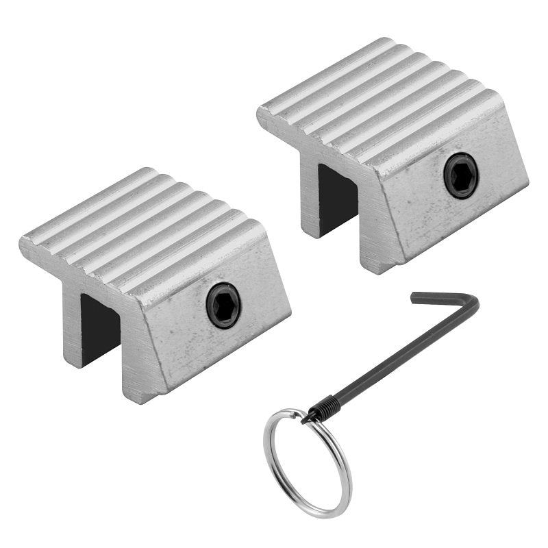 Prime-Line U 9810 Sliding Window Lock, 1-3/32 in L x 1 in W Backplate, Aluminum, Aluminum