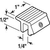 Defender Security U 9812 Sliding Window Lock, 1 in W Dimensions, Aluminum, Painted