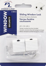 Defender Security U 9812 Sliding Window Lock, 1 in W Dimensions, Aluminum, Painted
