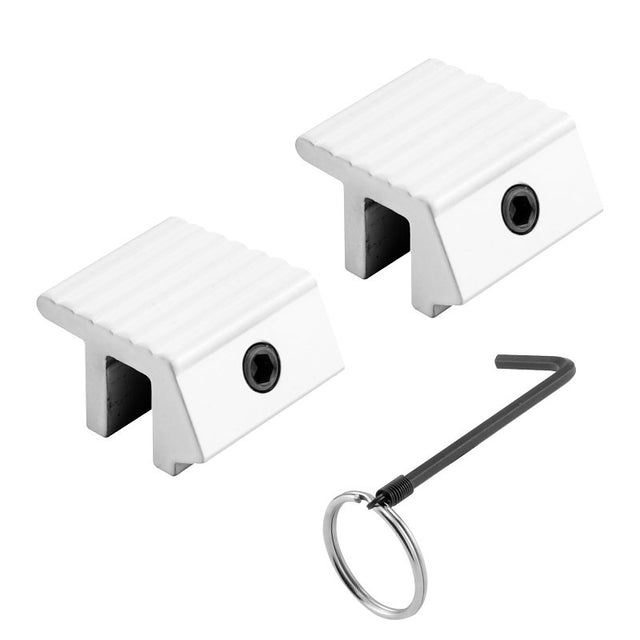 Defender Security U 9812 Sliding Window Lock, 1 in W Dimensions, Aluminum, Painted
