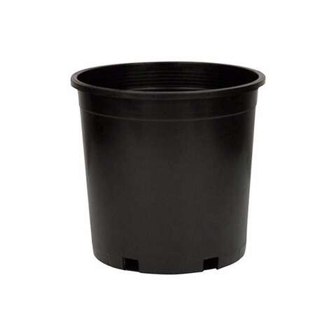 HC Companies Marina 11-1/2 in. H X 11 in. D Plastic Flower Pot Black