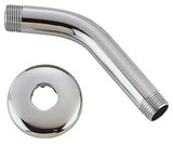 Boston Harbor A558215CP-OBF1 Shower Arm with Flange, 1/2-14 in Connection, Threaded, 2-1/4 in L, Stainless Steel, 45 deg