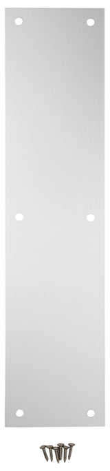 National Hardware N270-504 Push Plate, Aluminum, Satin, 15 in L, 3-1/2 in W, Pack of 2