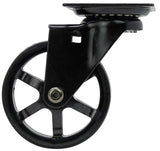 Shepherd Hardware 6275 Swivel Caster, 2-3/8 in H x 2-3/8 in W Plate, 7-1/4 in L x 6-1/2 W in x 8 in H Dimensions, Black
