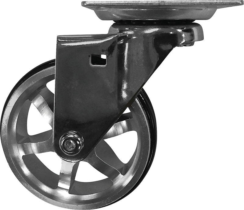 Shepherd Hardware 6294 Swivel Caster, 3 in Dia Wheel, Aluminum/Polyurethane Wheel, 100 lb