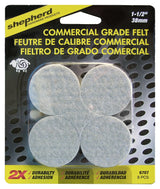 Shepherd Hardware 6707 Protective Pad, Felt, Beige, 1-1/2 in Dia, Round