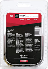 Oregon VersaCut T50 Chainsaw Chain, 14 in L Bar, 0.05 Gauge, 3/8 in TPI/Pitch, 50-Link