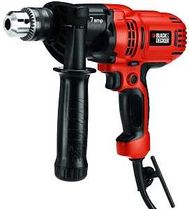 Black+Decker DR560 Drill/Driver, 7 A, 1/2 in Chuck, Keyed Chuck