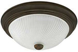 Canarm IFM21313 Ceiling Light Fixture, Oil-Rubbed Bronze Fixture, Frosted Swirl Shade, 2-Lamp, 60 W Lamp