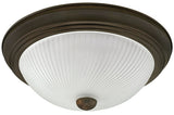 Canarm IFM21313 Ceiling Light Fixture, Oil-Rubbed Bronze Fixture, Frosted Swirl Shade, 2-Lamp, 60 W Lamp