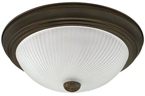 Canarm IFM21313 Ceiling Light Fixture, Oil-Rubbed Bronze Fixture, Frosted Swirl Shade, 2-Lamp, 60 W Lamp