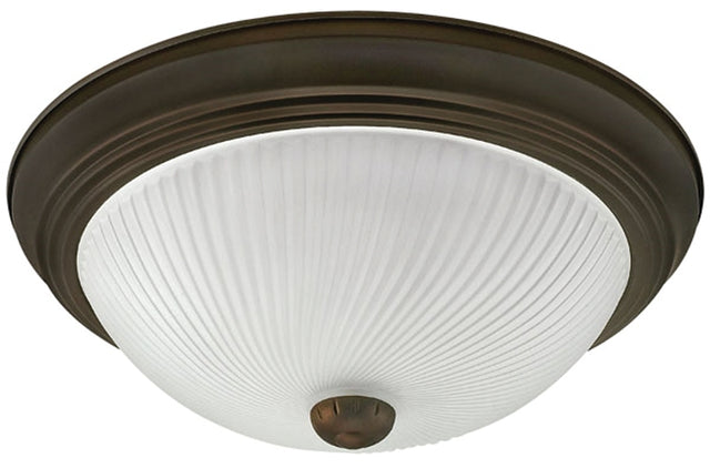 Canarm IFM21313 Ceiling Light Fixture, Oil-Rubbed Bronze Fixture, Frosted Swirl Shade, 2-Lamp, 60 W Lamp