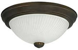 Canarm IFM21113 Ceiling Light Fixture, Oil-Rubbed Bronze Fixture, Frosted Swirl Shade, 2-Lamp, 40 W Lamp