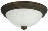 Canarm IFM21113 Ceiling Light Fixture, Oil-Rubbed Bronze Fixture, Frosted Swirl Shade, 2-Lamp, 40 W Lamp