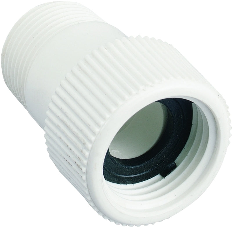 Orbit 53364 Hose-To-Pipe Adapter, 3/4 x 3/4 in, MNPT x FHT, PVC, White