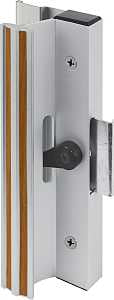 Prime-Line C 1005 Handleset, Aluminum, Anodized, For: 1 to 1-1/2 in THK Glass Sliding Doors, Mortise Lock Systems