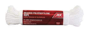Ace 3/16 in. D X 50 ft. L White Braided Poly Rope