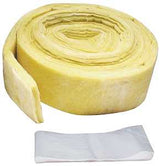 M-D 04929 Pipe Insulation Wrap, 25 ft L, 1/2 in Thick, Fiberglass, Yellow, For: 3 in Pipe/Tube