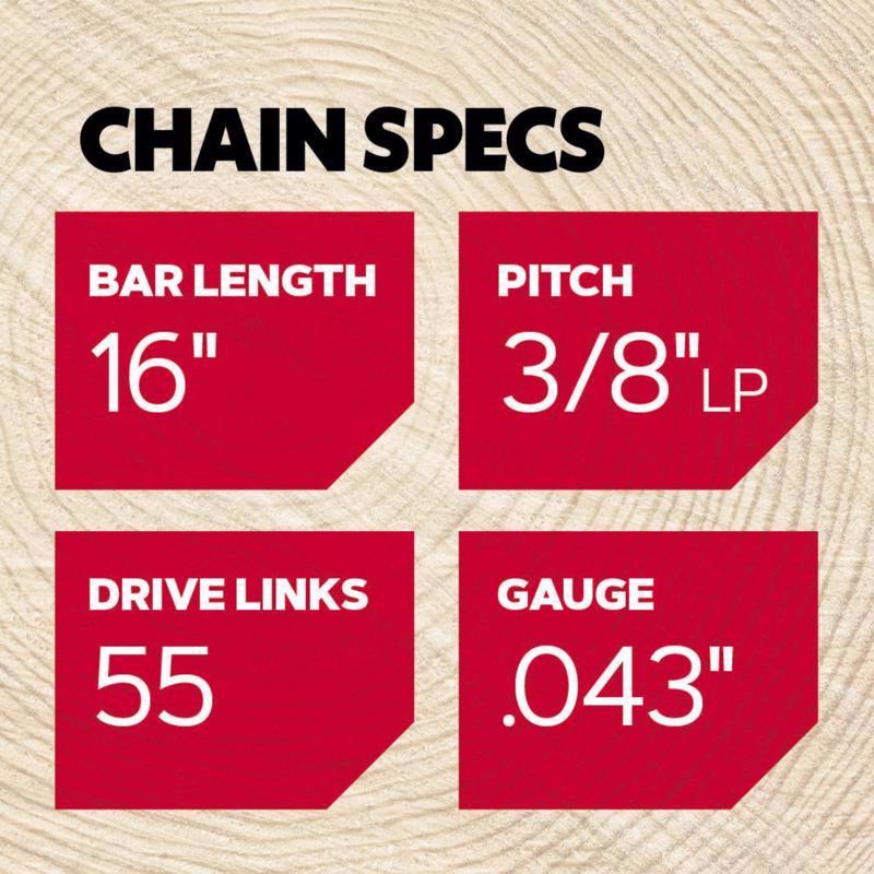 Oregon AdvanceCut R55 16 in. Chainsaw Chain 55 links