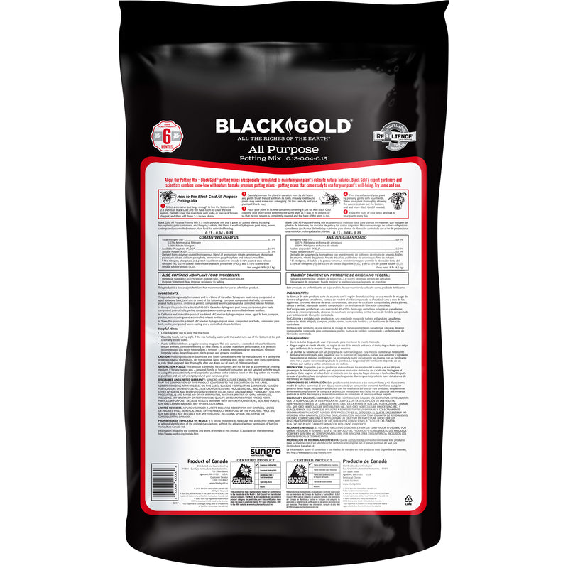 Black Gold All Purpose Potting Mix 16 qt