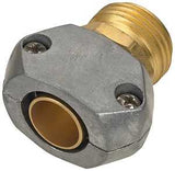 Landscapers Select GC534 Hose Coupling, 5/8 to 3/4 in, Male, Brass, Brass/Silver