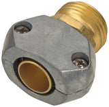 Landscapers Select GC534 Hose Coupling, 5/8 to 3/4 in, Male, Brass, Brass/Silver