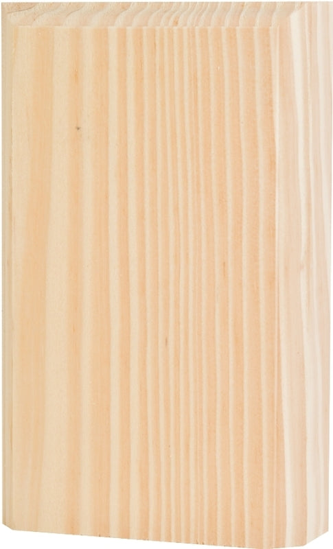 Waddell BTB25 Trim Block Moulding, 4-1/2 in L, 2-3/4 in W, 1 in Thick, Pine Wood