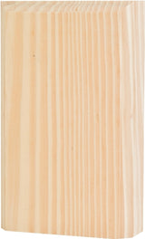 Waddell BTB25 Trim Block Moulding, 4-1/2 in L, 2-3/4 in W, 1 in Thick, Pine Wood