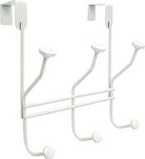 Amerock H55548GW Series Hook, 9-3/4 in L x 9-5/16 in W x 5-1/3 in H Dimensions, White, 3-Hook, Steel, Pack of 2