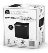 Gibraltar Mailboxes Townhouse THVKB001 Mailbox, 260 cu-in, Steel, Powder-Coated, Black, 8.6 in W, 4.1 in D, 10.1 in H