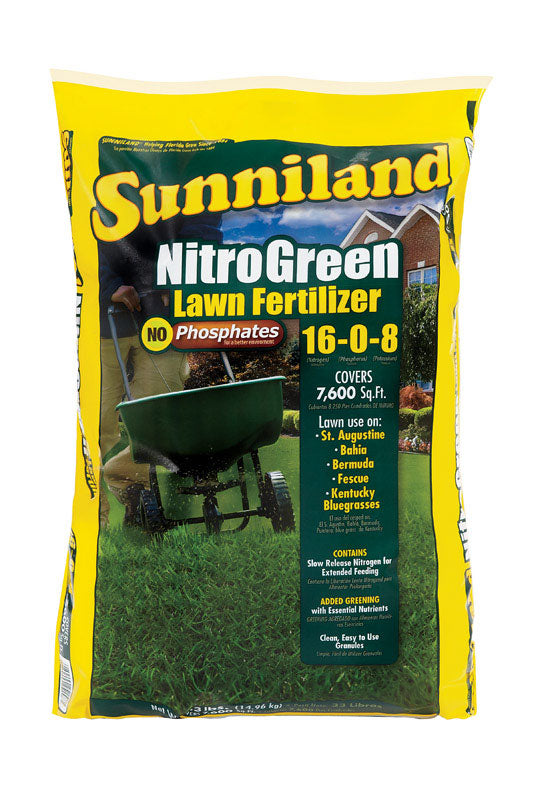 Sunniland Nitro Green Spring Lawn Fertilizer For All Grasses 7600 sq ft