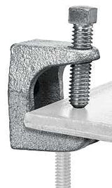 SuperStrut Z500-25 Beam Clamp, 1-1/4 in L, Iron, Silver, Electro-Plated, 25/PK