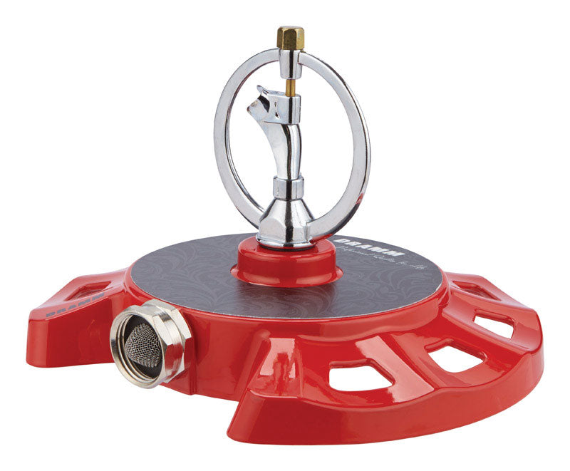 Dramm ColorStorm Plastic/Zinc Sled Base Spinning Sprinkler 1100 sq ft