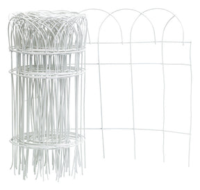 Panacea 20 ft. L X 14 in. H PVC White Scroll Garden Edging, Pack of 6