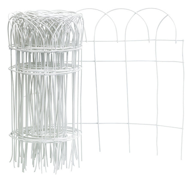 Panacea 20 ft. L X 14 in. H PVC White Scroll Garden Edging, Pack of 6