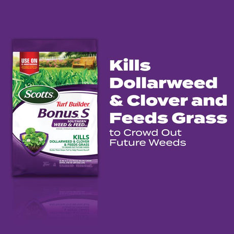 Scotts Turf Builder Bonus S Weed & Feed Lawn Fertilizer For Multiple Grass Types 10000 sq ft