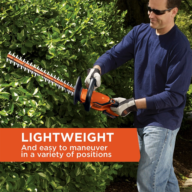 Black+Decker 22 in. 20 V Battery Hedge Trimmer Kit (Battery & Charger)