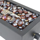 Seasonal Trends 52069 Tabletop Fire Bowl, 15.6 in OAW, 6.5 in OAD, 4.17 in OAH, Rectangular, Propane