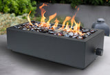 Seasonal Trends 52069 Tabletop Fire Bowl, 15.6 in OAW, 6.5 in OAD, 4.17 in OAH, Rectangular, Propane
