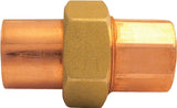 Nibco C00392LC Pipe Union, 1-1/4 in, Sweat, Copper