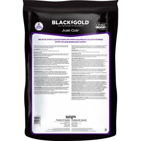 sun gro 1491302 Natural and Organic Just Coir, Solid, Earthy, 50 lb Bag