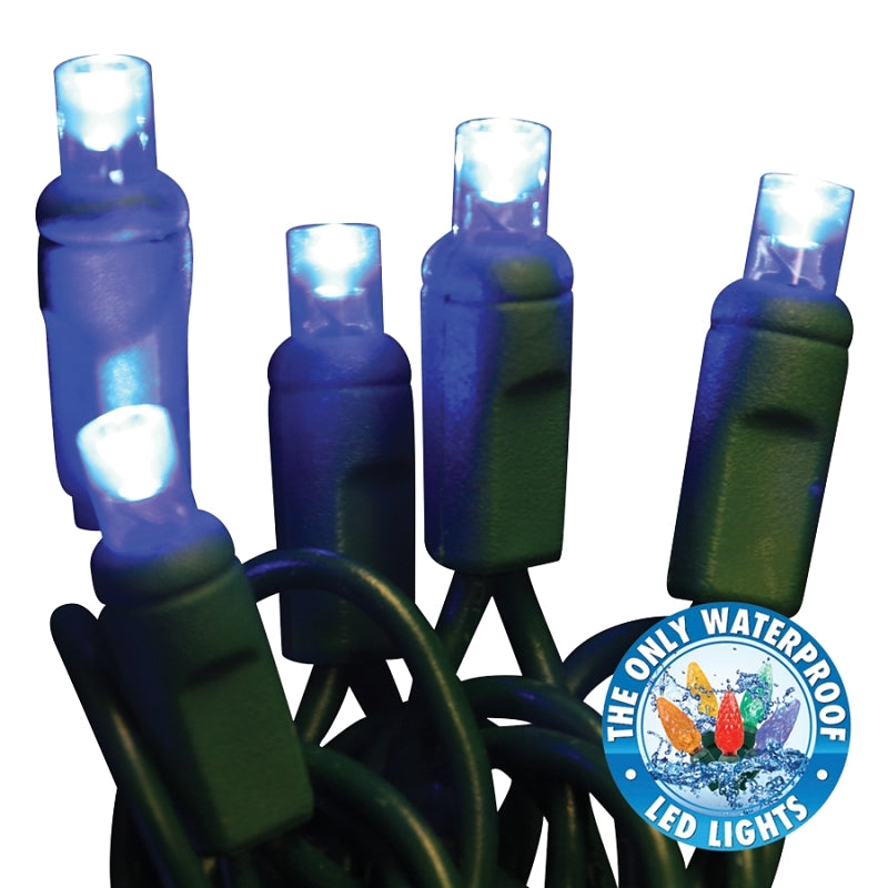 Holiday Bright Lights LEDBX-WA50-BL6 Light Set, 50-Lamp, LED Lamp, Blue Lamp, 50,000 hr Average Life, 26 ft L