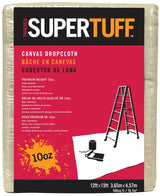 Trimaco 51123 Drop Cloth, 15 ft L, 12 ft W, 40 mil Thick, Canvas, Tan