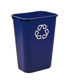 Rubbermaid 10 gal Blue Plastic Recycling Bin, Pack of 12