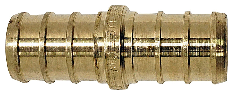 Apollo APXC1240JR Coupling, 1/2 in, Barb, PEX-B, Brass, 200 psi Pressure