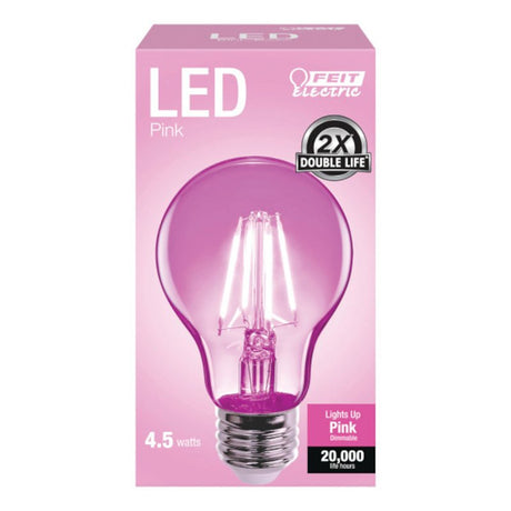 Feit Electric A19/TPK/LED LED Bulb, General-Purpose, A19 Lamp, 25 W Equivalent, E26 Lamp Base, Dimmable, Clear, Pack of 6