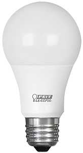 Feit Electric A800/3DIM/LEDI LED Bulb, General Purpose, 800 Lumens, 9 W, A19 Lamp, 60 W Equivalent, E26 Lamp Base